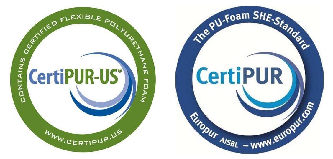 Certified by CertiPUR and EuroPUR